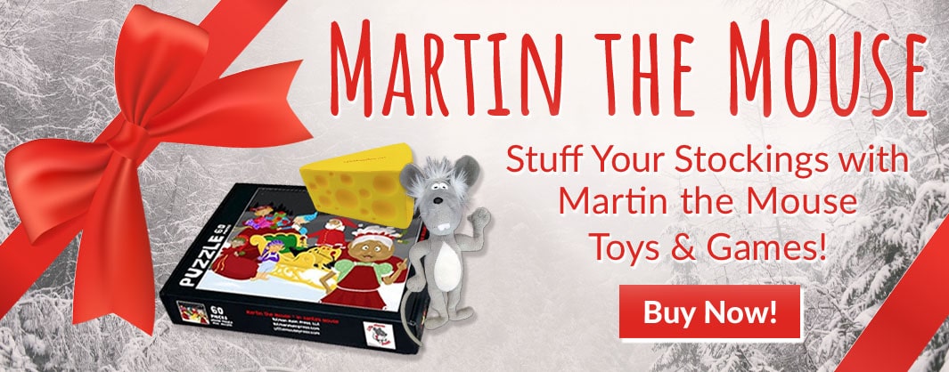 Martin the Mouse Children's Books - Christmas Stocking Stuffers: Toy Mouse, Cheese, and Holiday Puzzles!